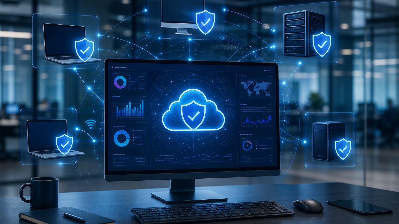 Centralized endpoint security management for small business devices