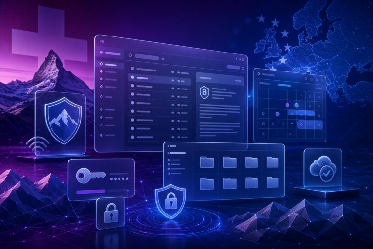 Proton for Business privacy-first secure workspace illustration