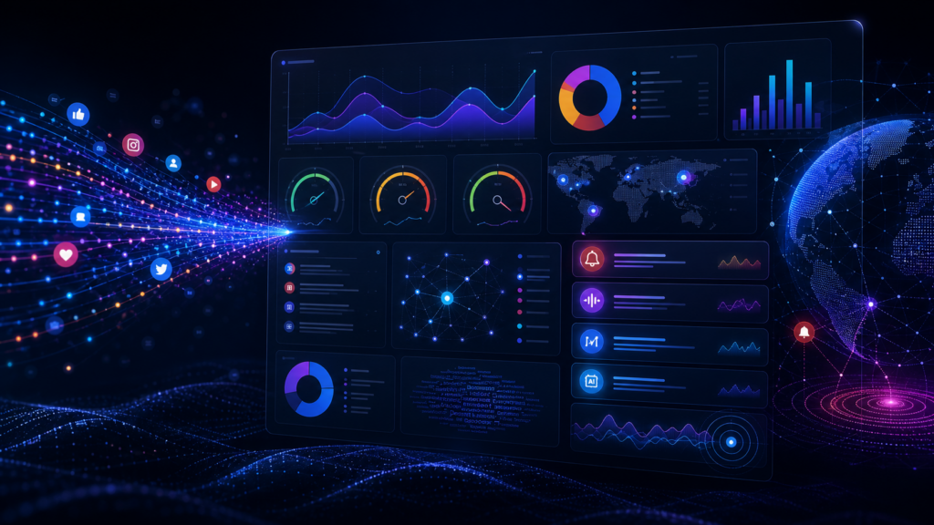 AI social listening dashboard for Brand24 review