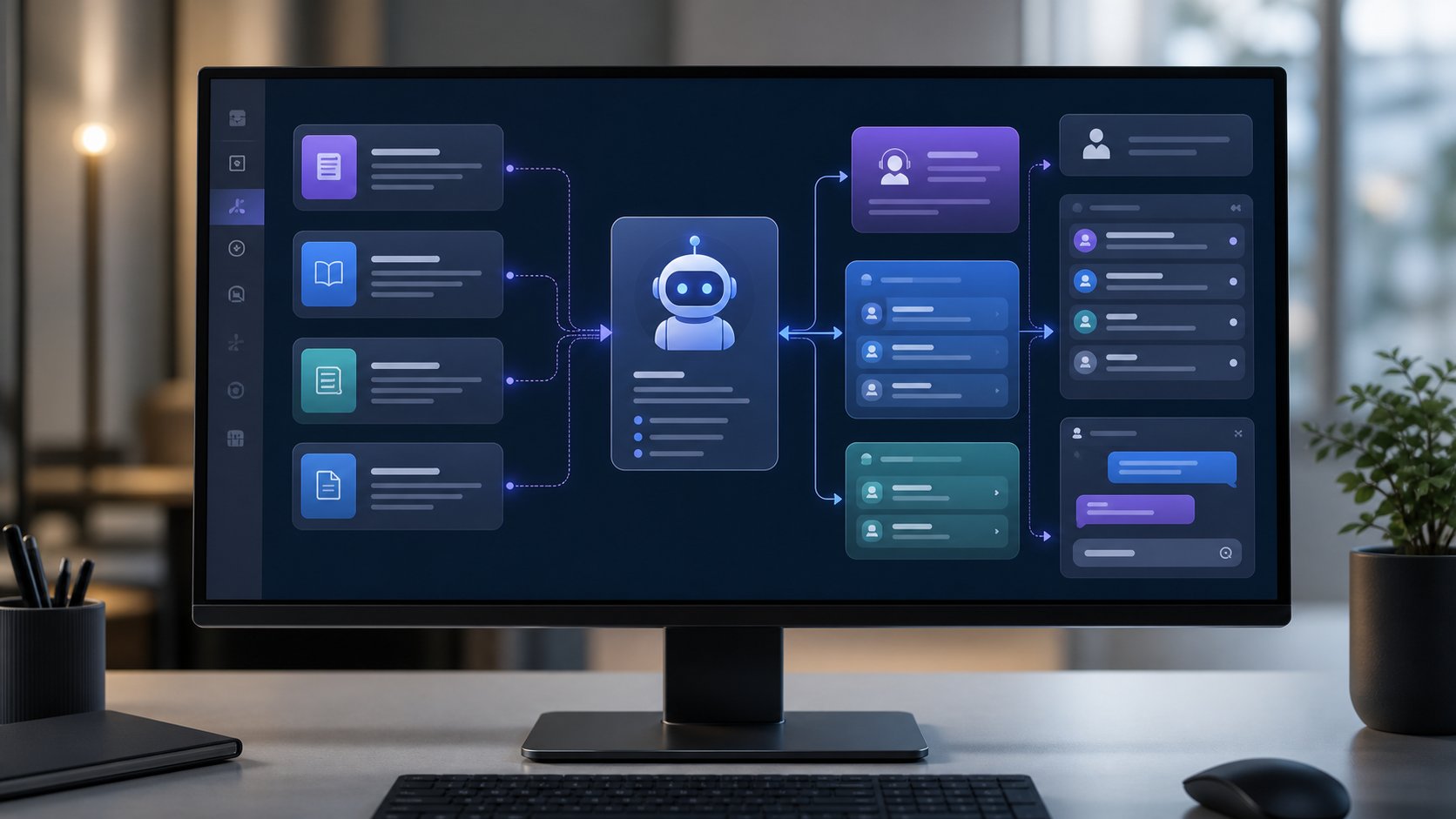 AI customer service knowledge base workflow for Tidio review