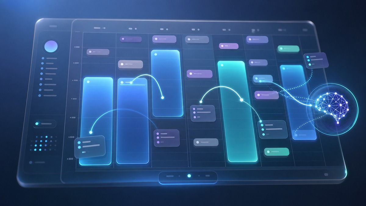 AI calendar interface protecting focus time and task blocks