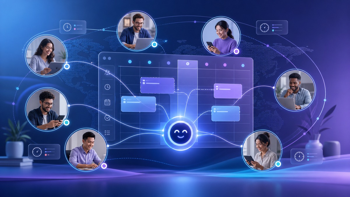 AI assistant coordinating meeting availability across a remote team
