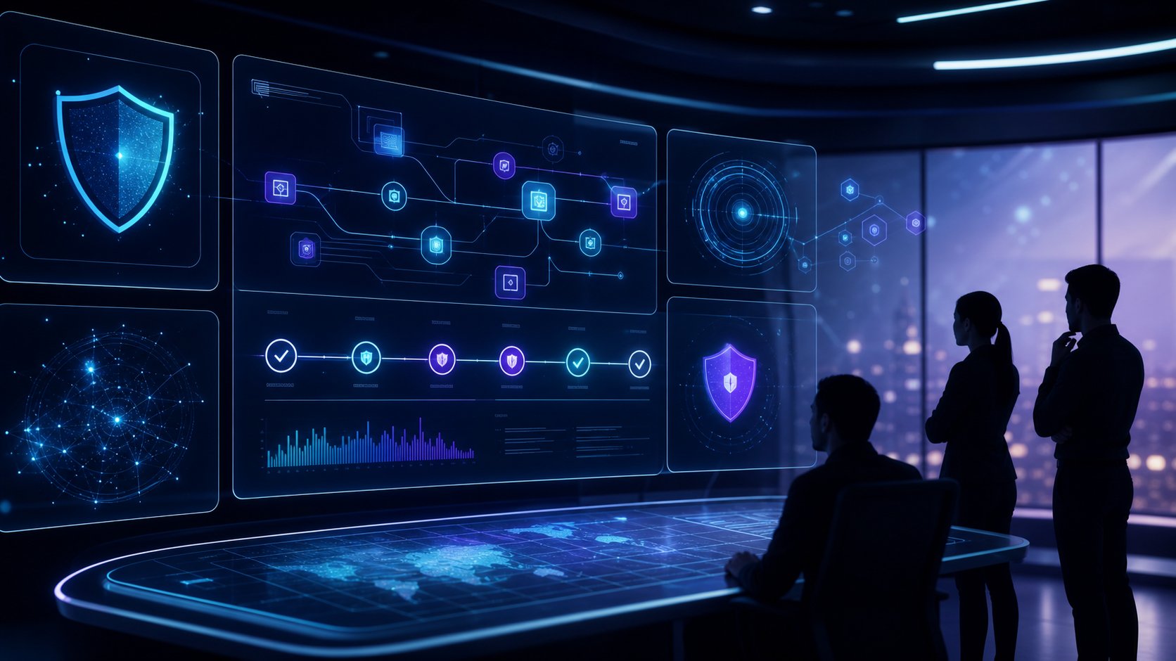AI security operations dashboard showing patch priorities for small business systems