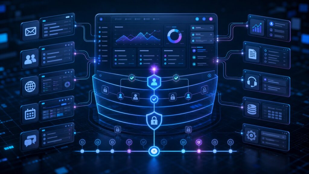AI workflow automation security dashboard with approval gates and access controls