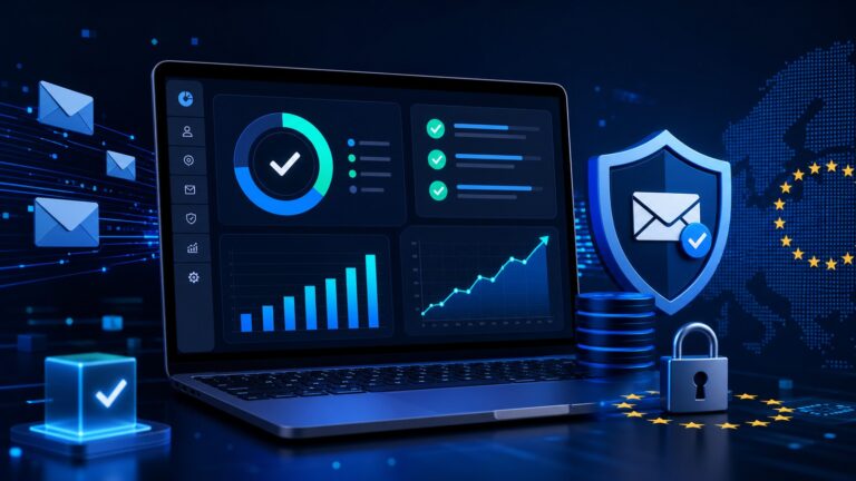 Bouncer email verification review dashboard illustration