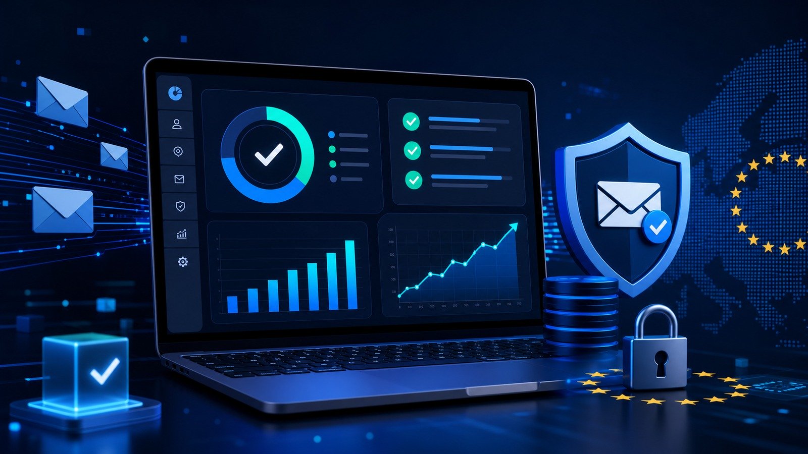 Bouncer email verification review dashboard illustration