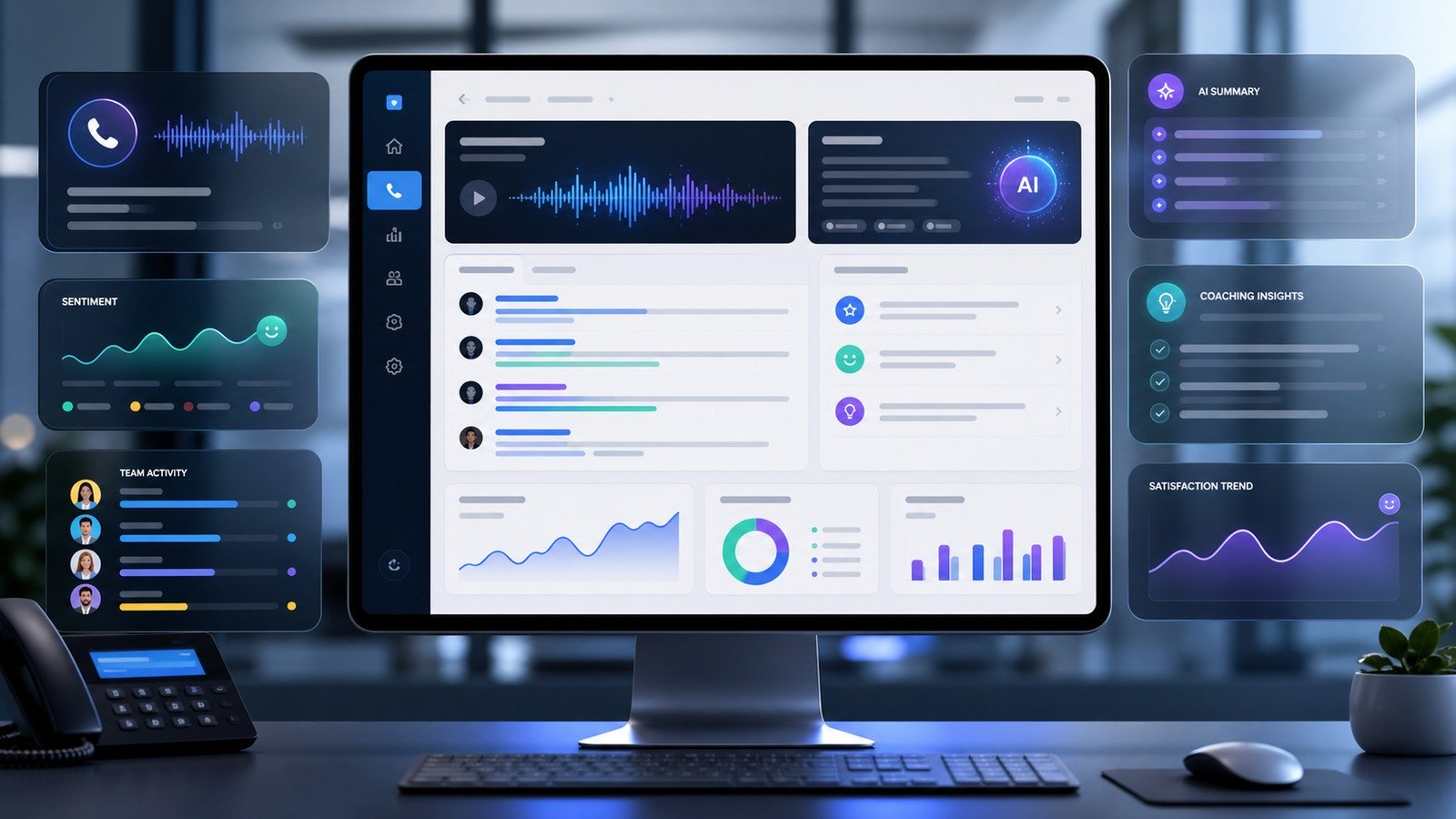 AI call summaries and analytics dashboard