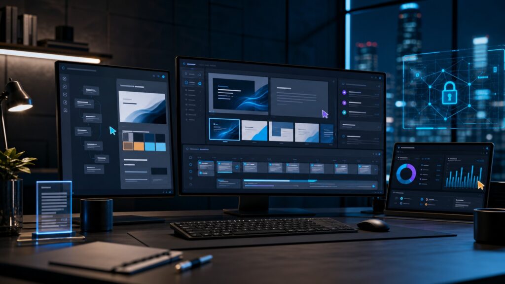 AI presentation tools dashboard with slide generation collaboration analytics and brand controls