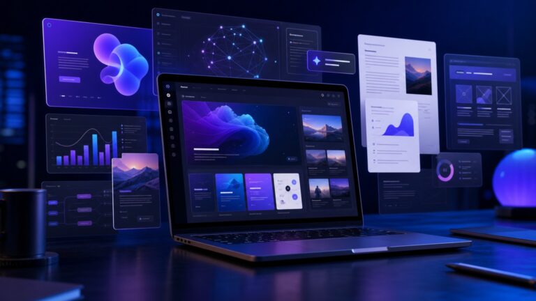 AI presentation builder interface concept for Gamma review