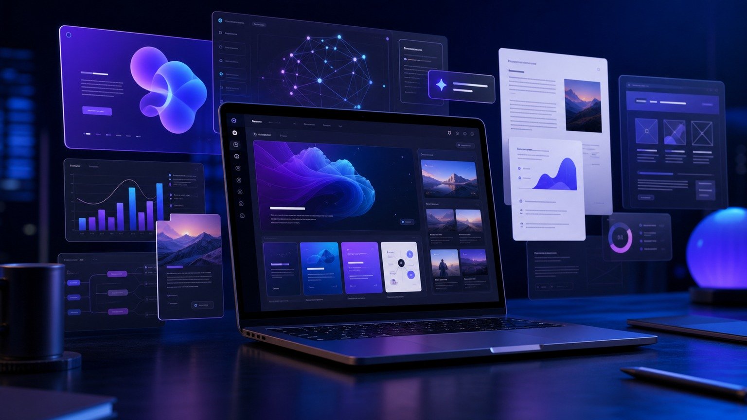 AI presentation builder interface concept for Gamma review