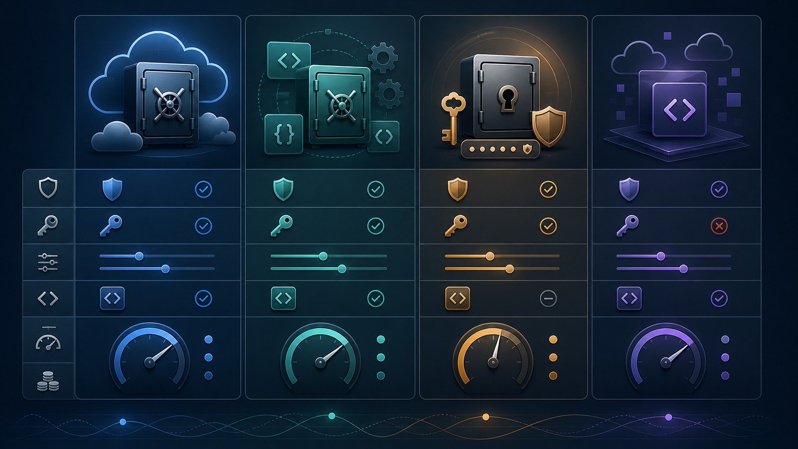 Comparison matrix for secrets management tools and small business security stack