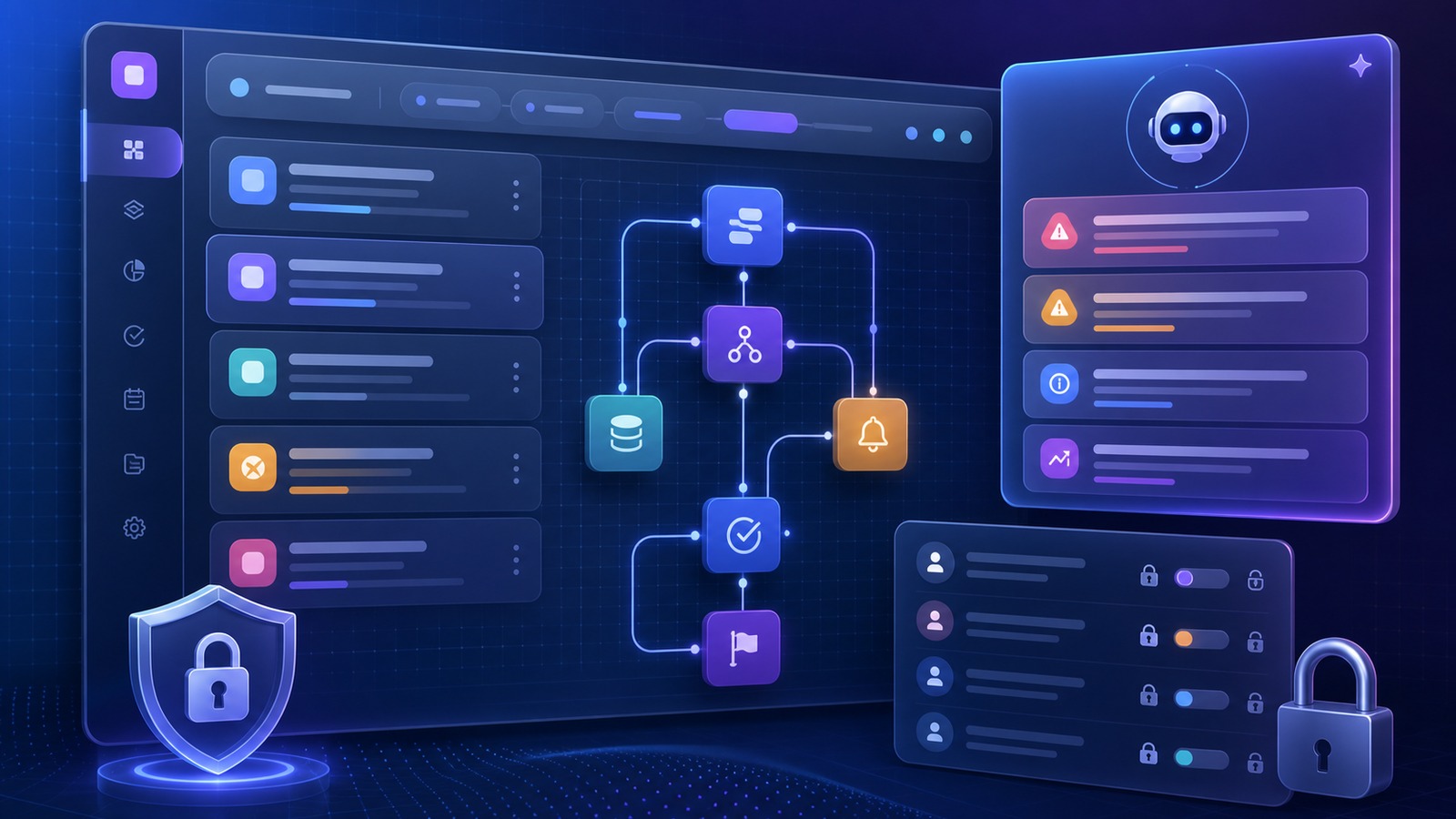 AI assistant and project management permission controls concept