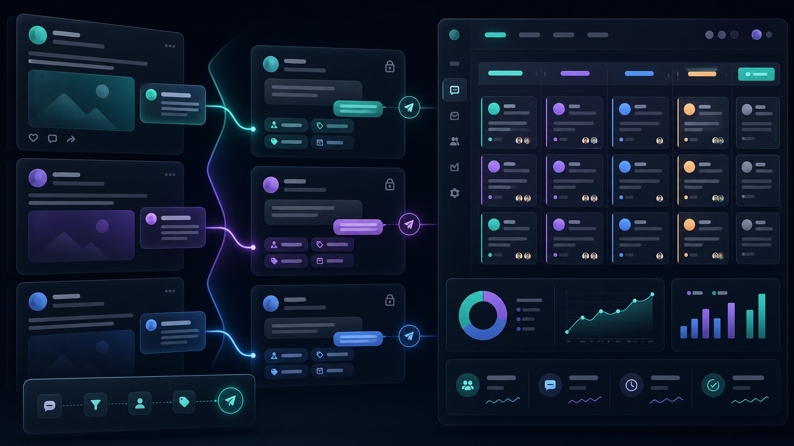 Comment-to-DM automation and lead capture workflow illustration